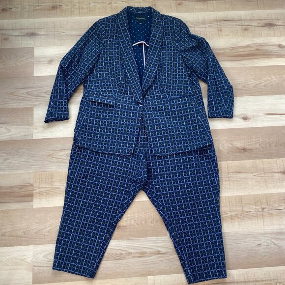 Wildfang Other - Wildfang Check Print Suit Set Essential Trouser & Essential Tux Blazer Size 26W